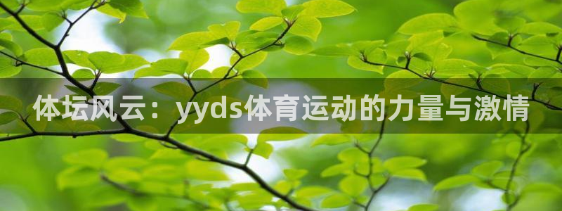  Ag九游会官方首页世界第一：体坛风云：yyds体育运动的力量